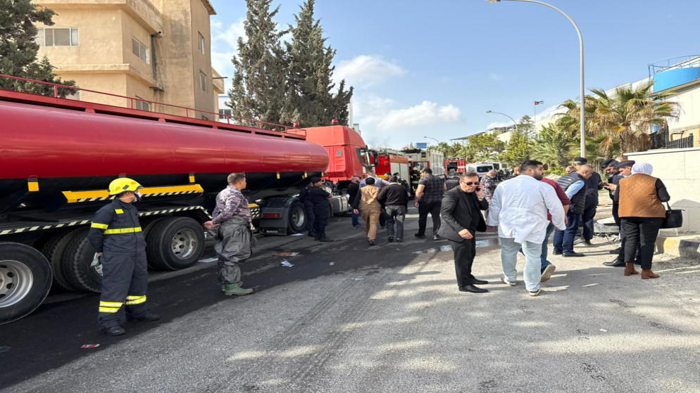 إصابات متوسطة جراء حريق في مدينة الحسن الصناعية في الرمثا